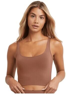 Brand New Maidenform Women's Small Light Brown Seamless Smoothing Cropped Cami